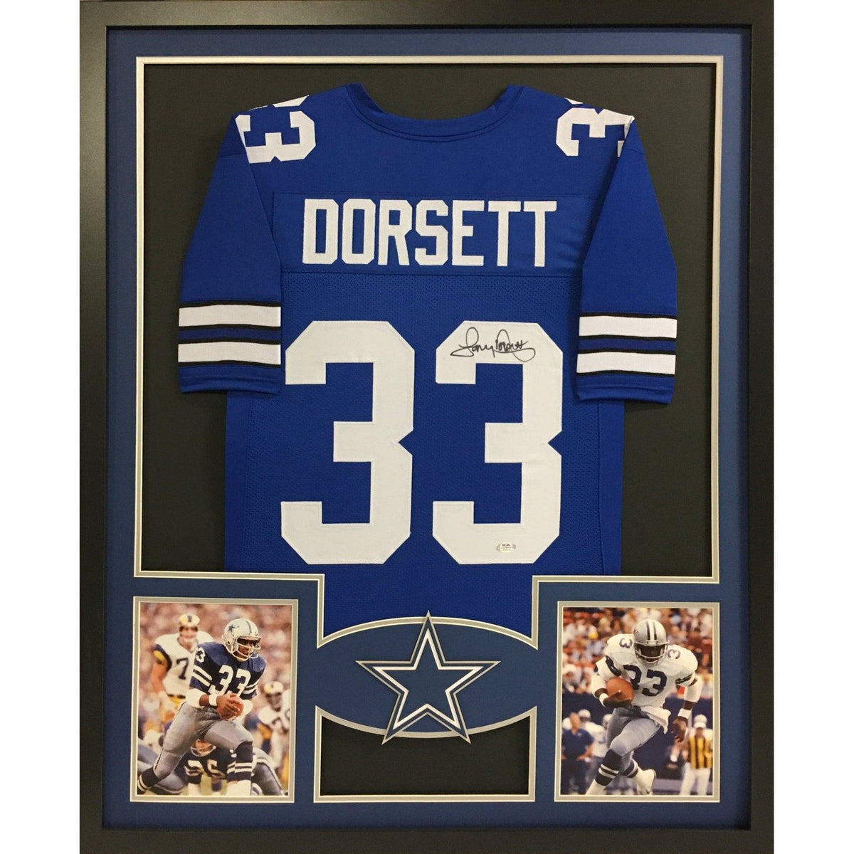 Tony Dorsett Framed Jersey PSA/DNA Autographed Signed Dallas Cowboys Pitt HOF