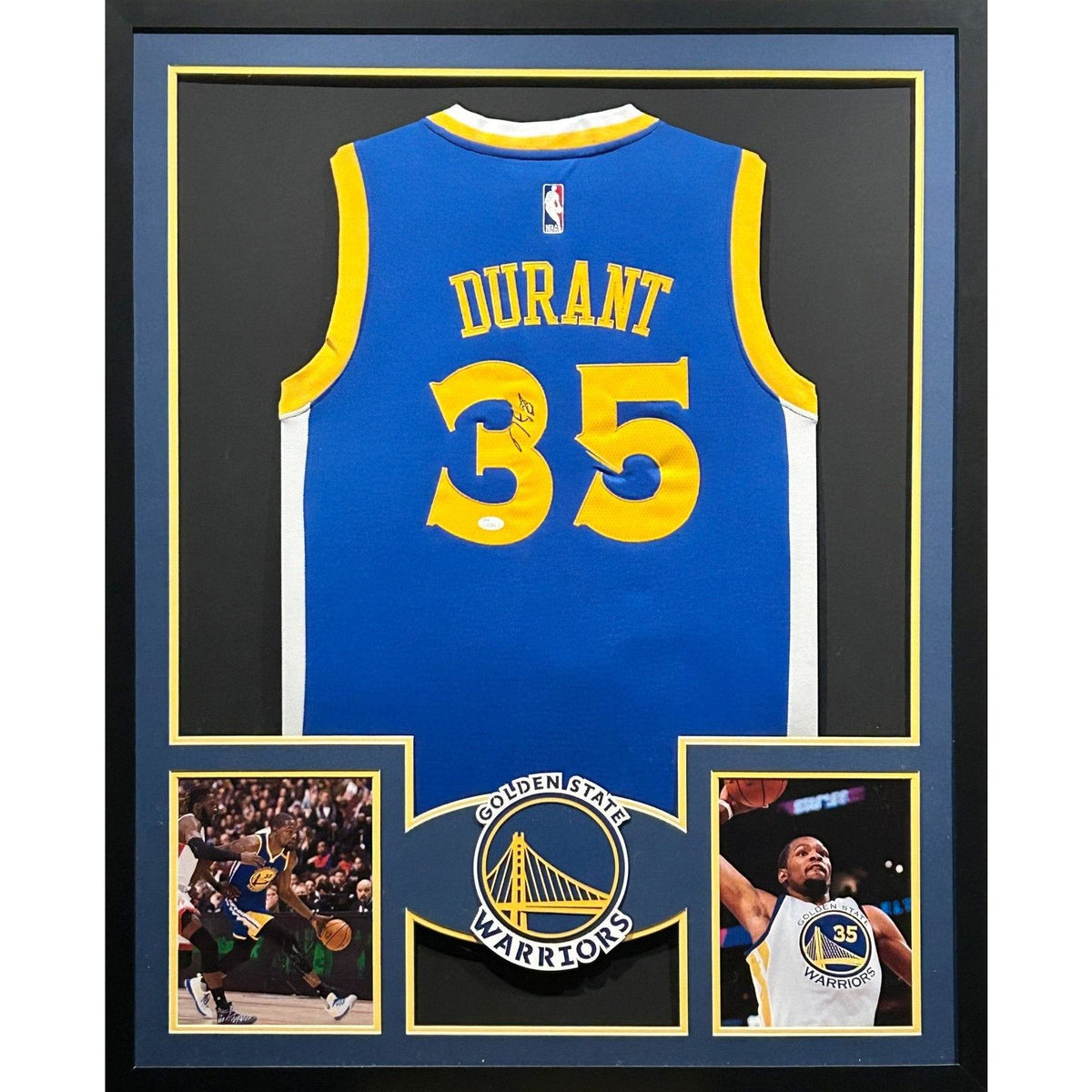 Kevin Durant Framed Signed Jersey JSA Autographed Golden State Warriors