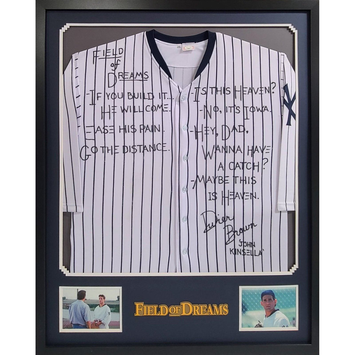 Dwier Brown Signed Framed Jersey JSA Autographed Field Of Dreams