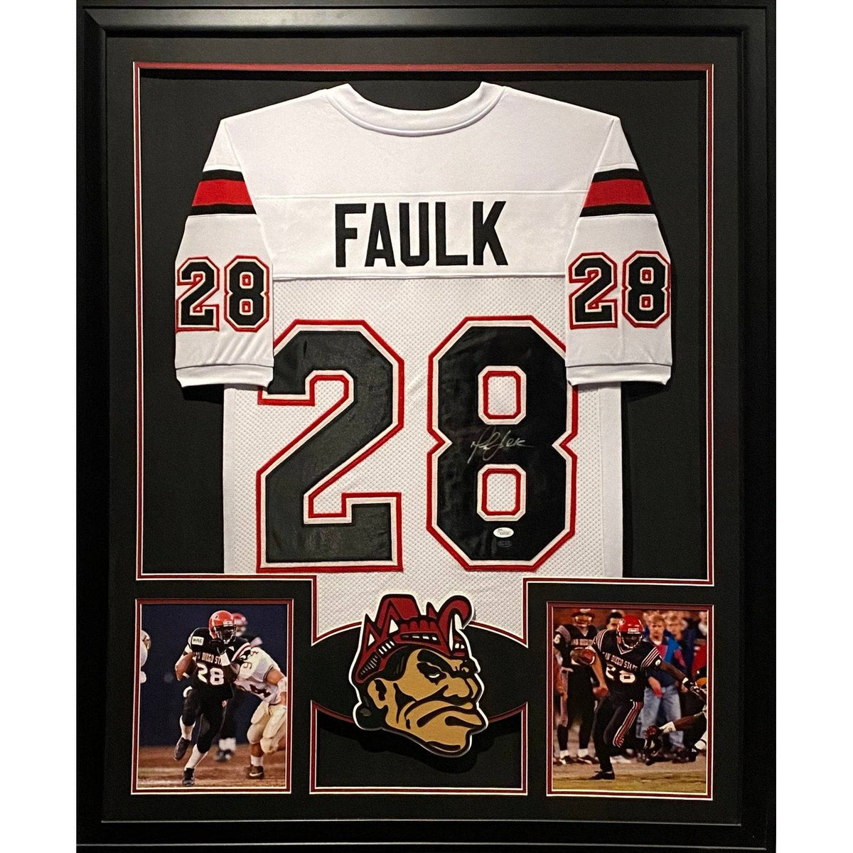 Marshall Faulk Framed Jersey JSA Autographed Signed San Diego State Rams