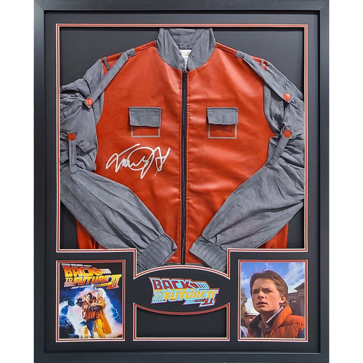 Michael J Fox Framed Signed Jacket Beckett Autographed Back to the Future II