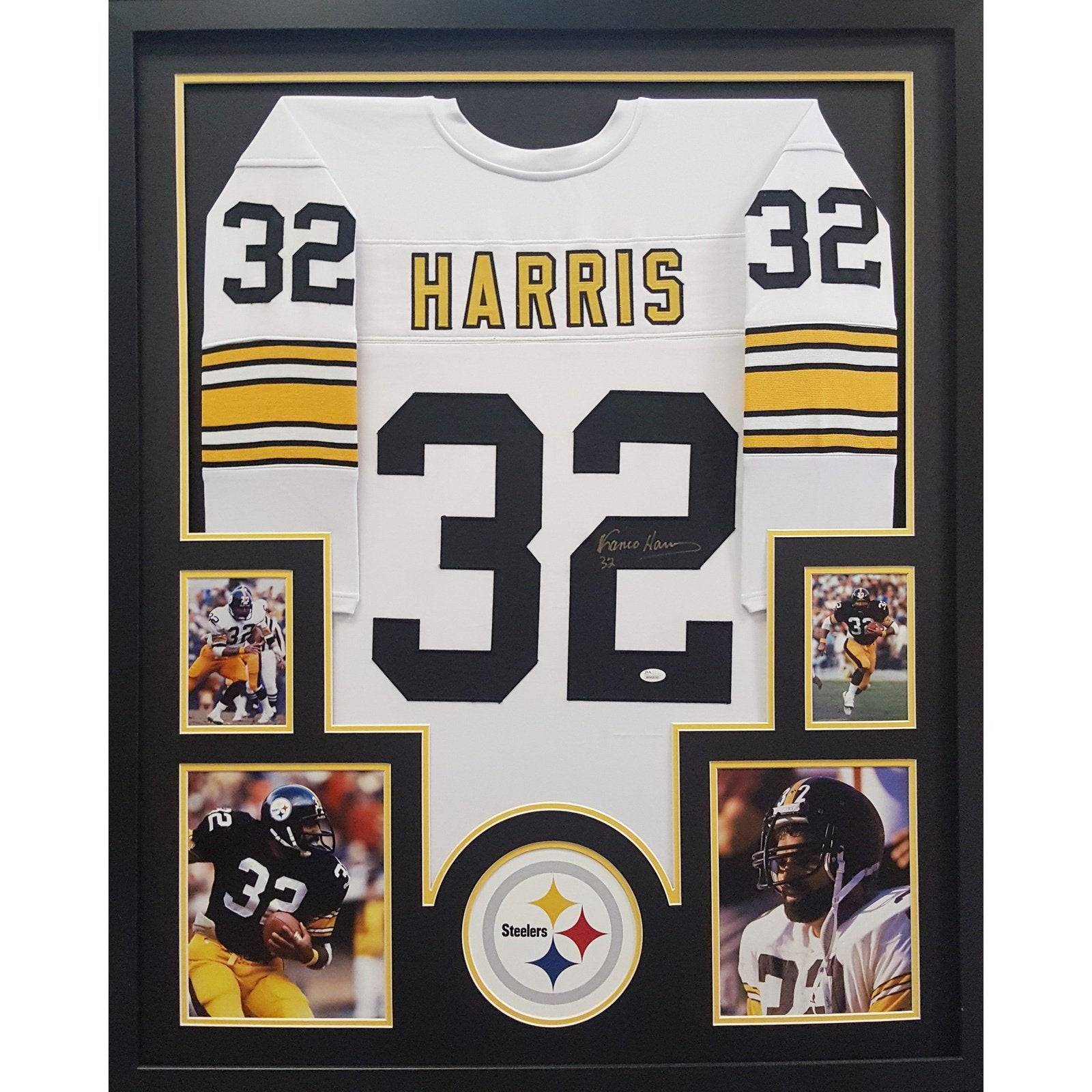 Franco Harris Autographed and Framed Pittsburgh Steelers Jersey