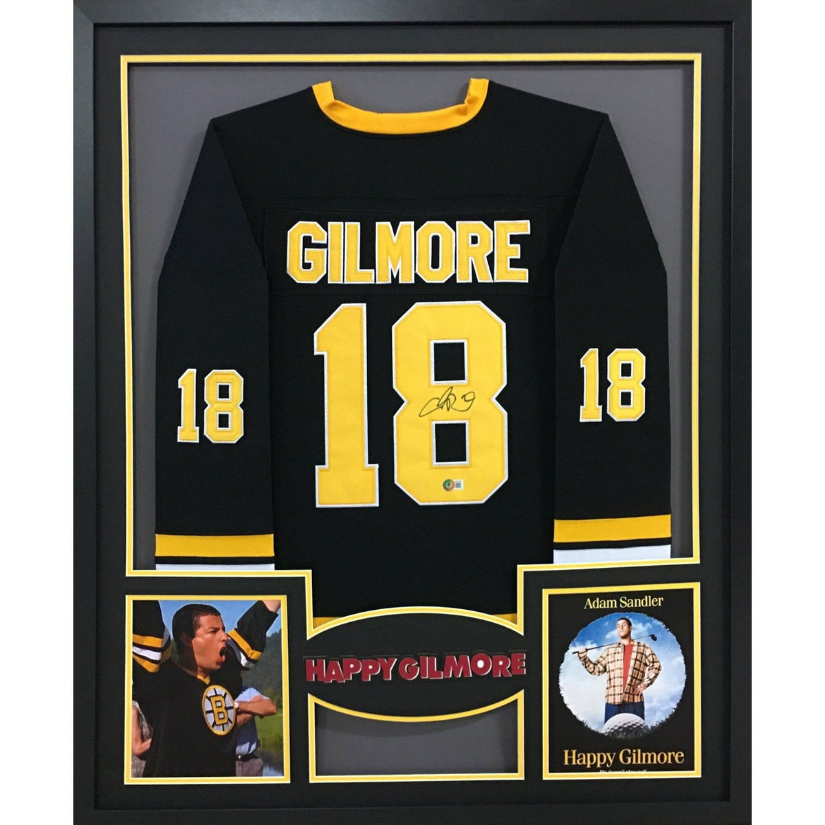Adam Sandler Framed Signed Jersey Beckett Autographed Happy Gilmore