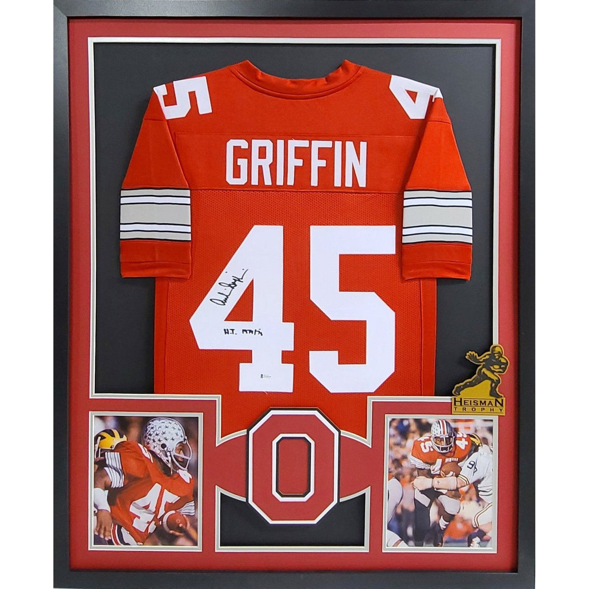 Archie Griffin Framed Signed Jersey Beckett Autographed Ohio State RB2