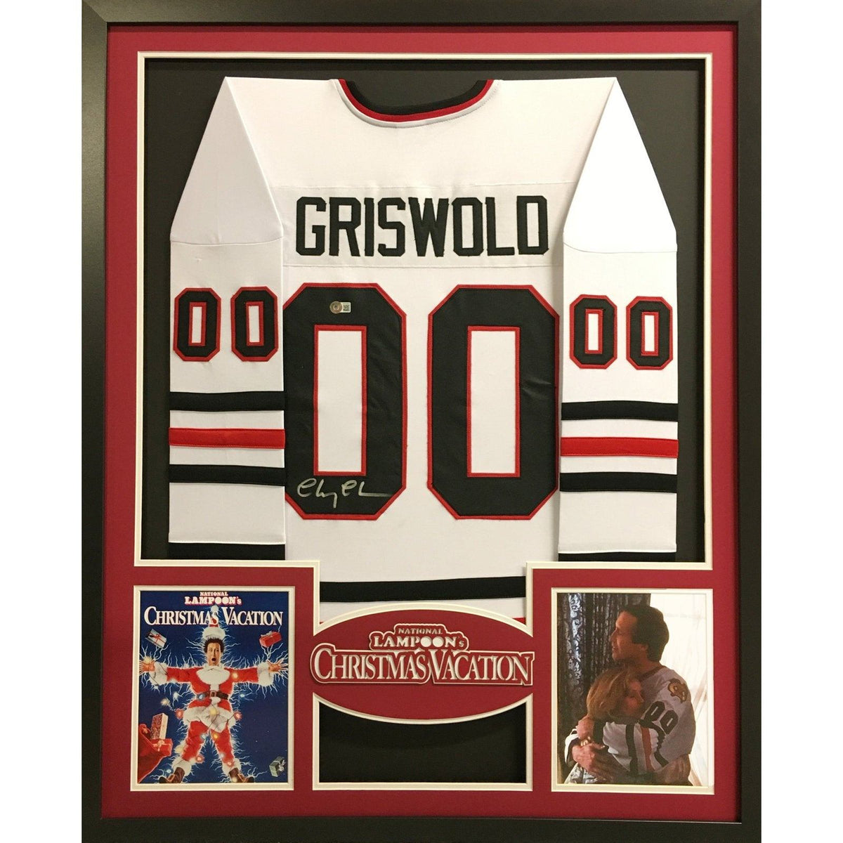Chevy Chase Signed Framed Jersey Beckett Autographed Christmas Vacation Griswold