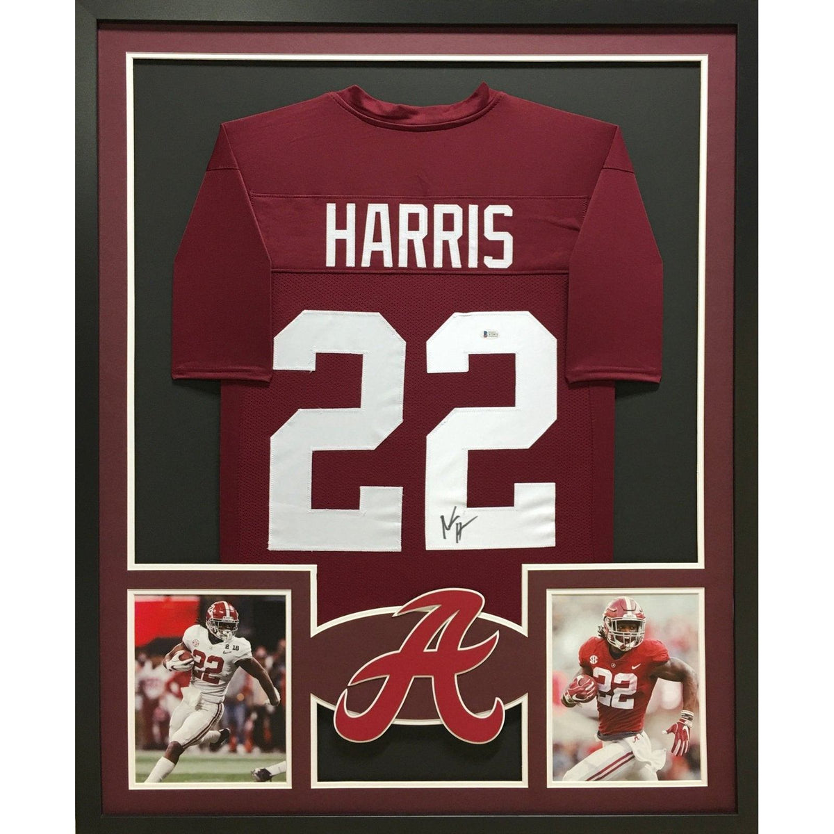 Najee Harris Framed Signed Jersey Beckett Autographed Alabama Crimson Tide