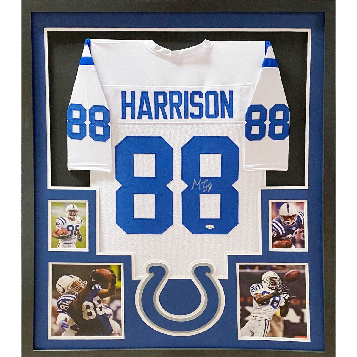 Marvin Harrison Framed White Jersey JSA Autographed Signed Indianapolis Colts