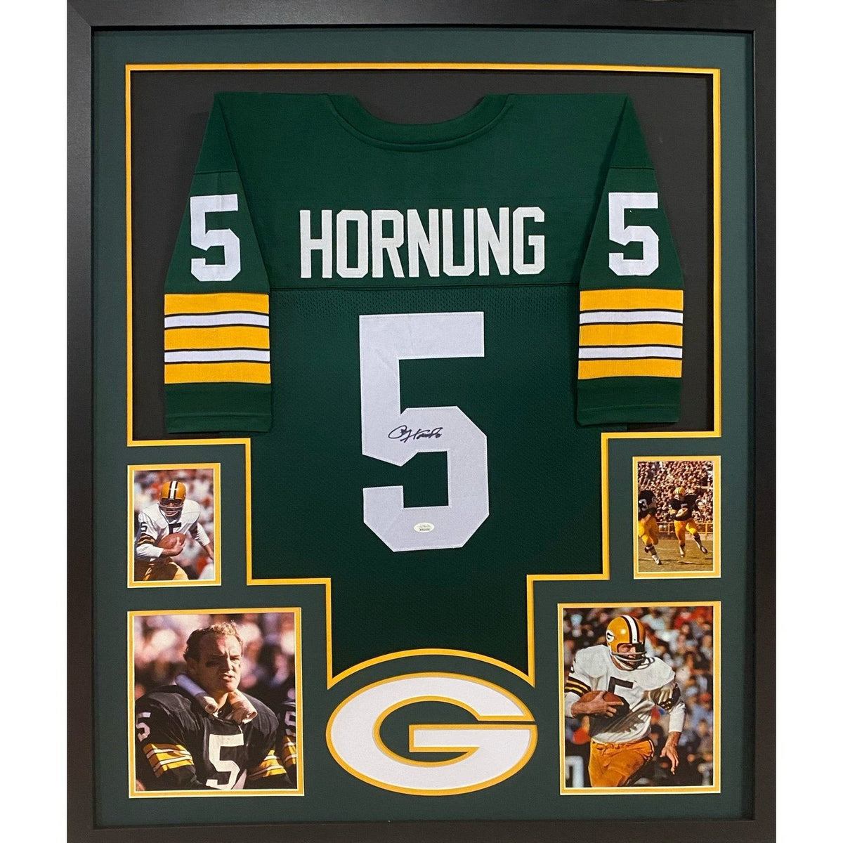 Paul Hornung Signed Framed Jersey JSA Autographed Green Bay Packers