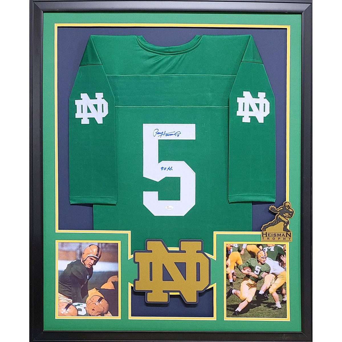 Paul Hornung Framed Jersey JSA Autographed Signed Notre Dame Packers