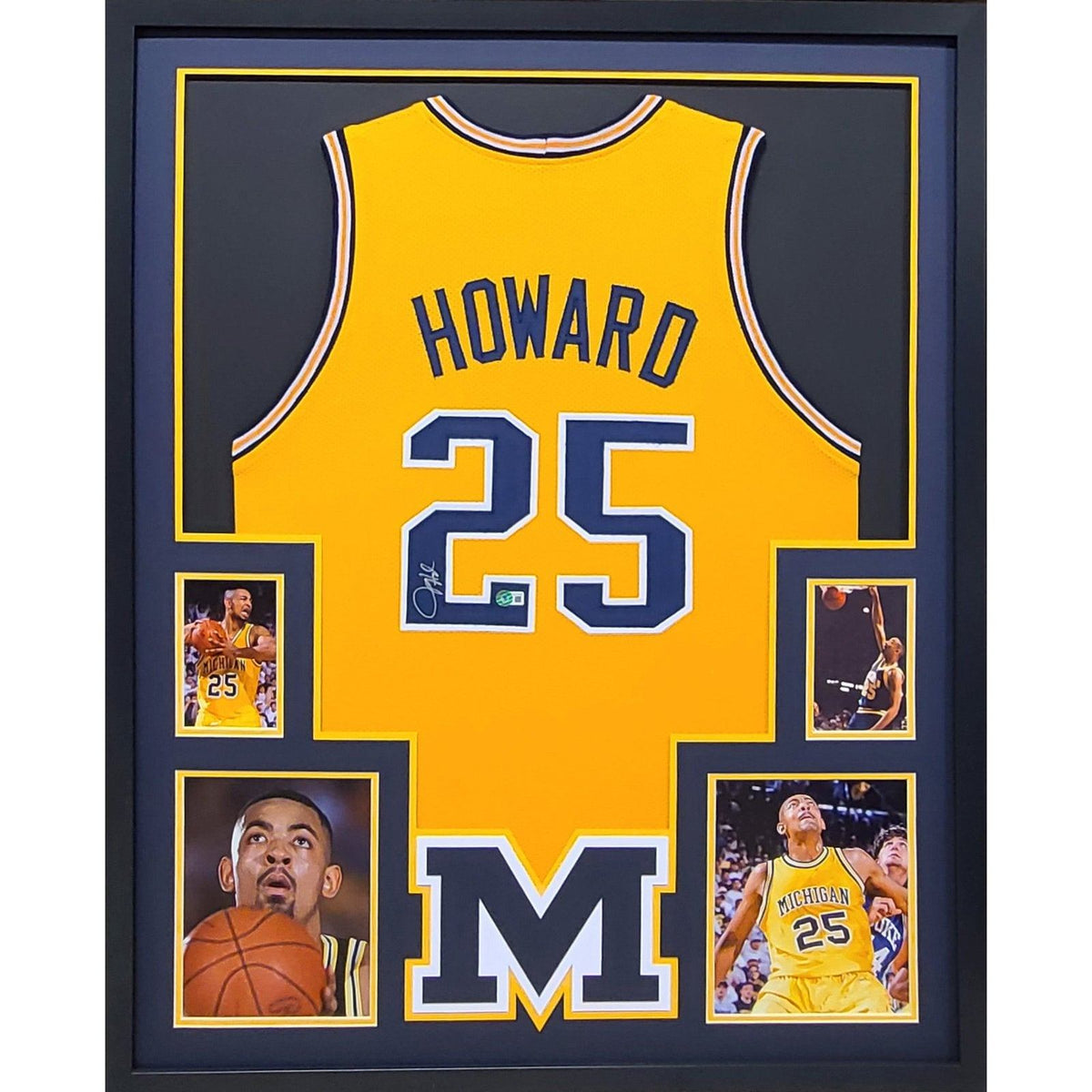 Juwan Howard Framed Signed Michigan Wolverines Jersey Beckett Autographed