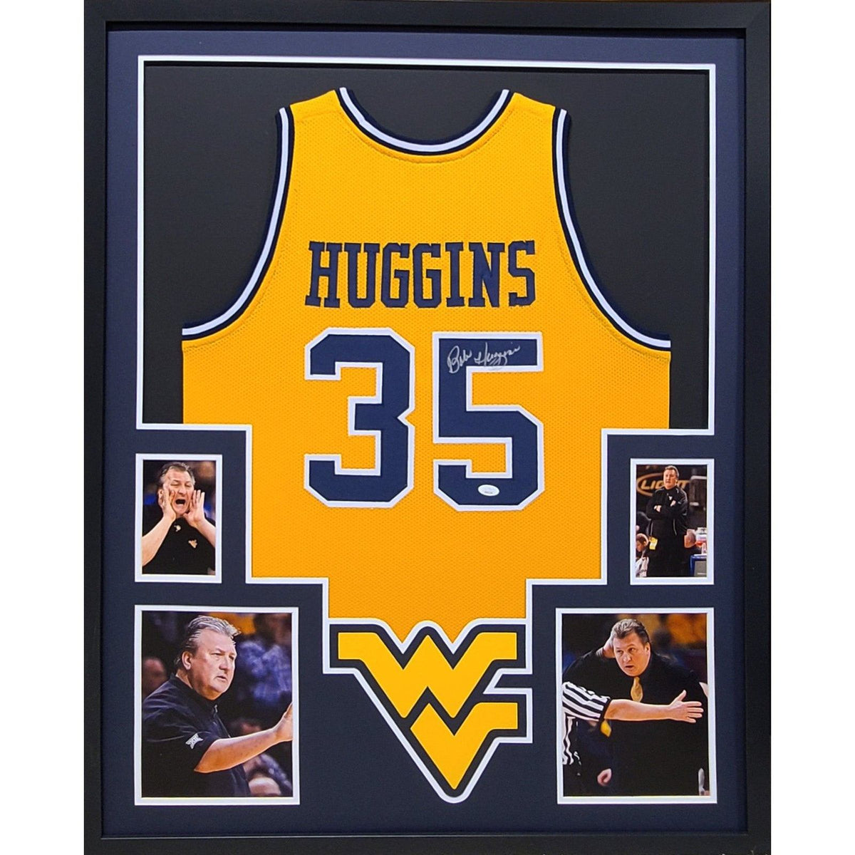 Bob Huggins Framed Signed West Virginia Jersey JSA Autographed