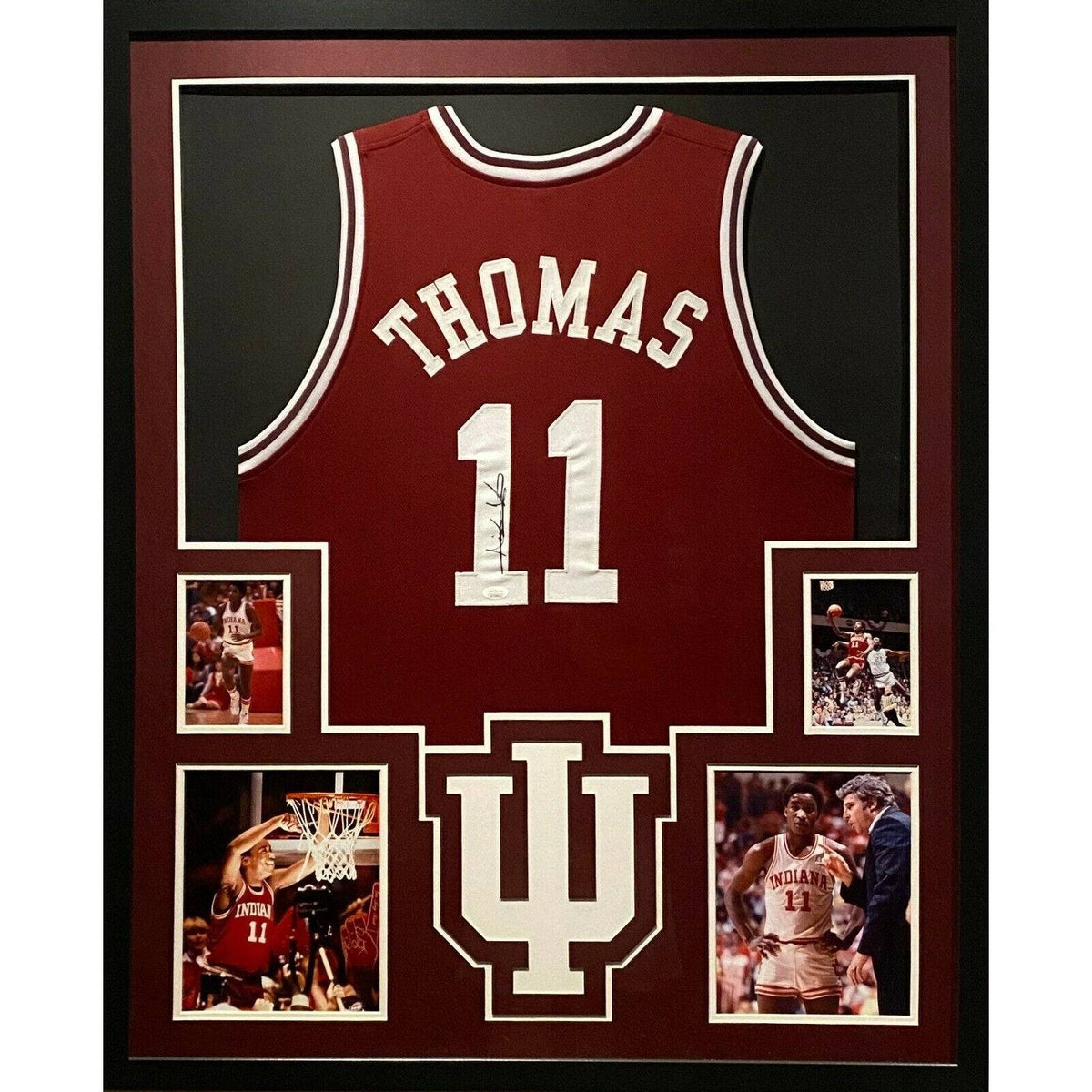 Isiah Thomas Framed Jersey JSA Autographed Signed Indiana Hoosiers Pistons