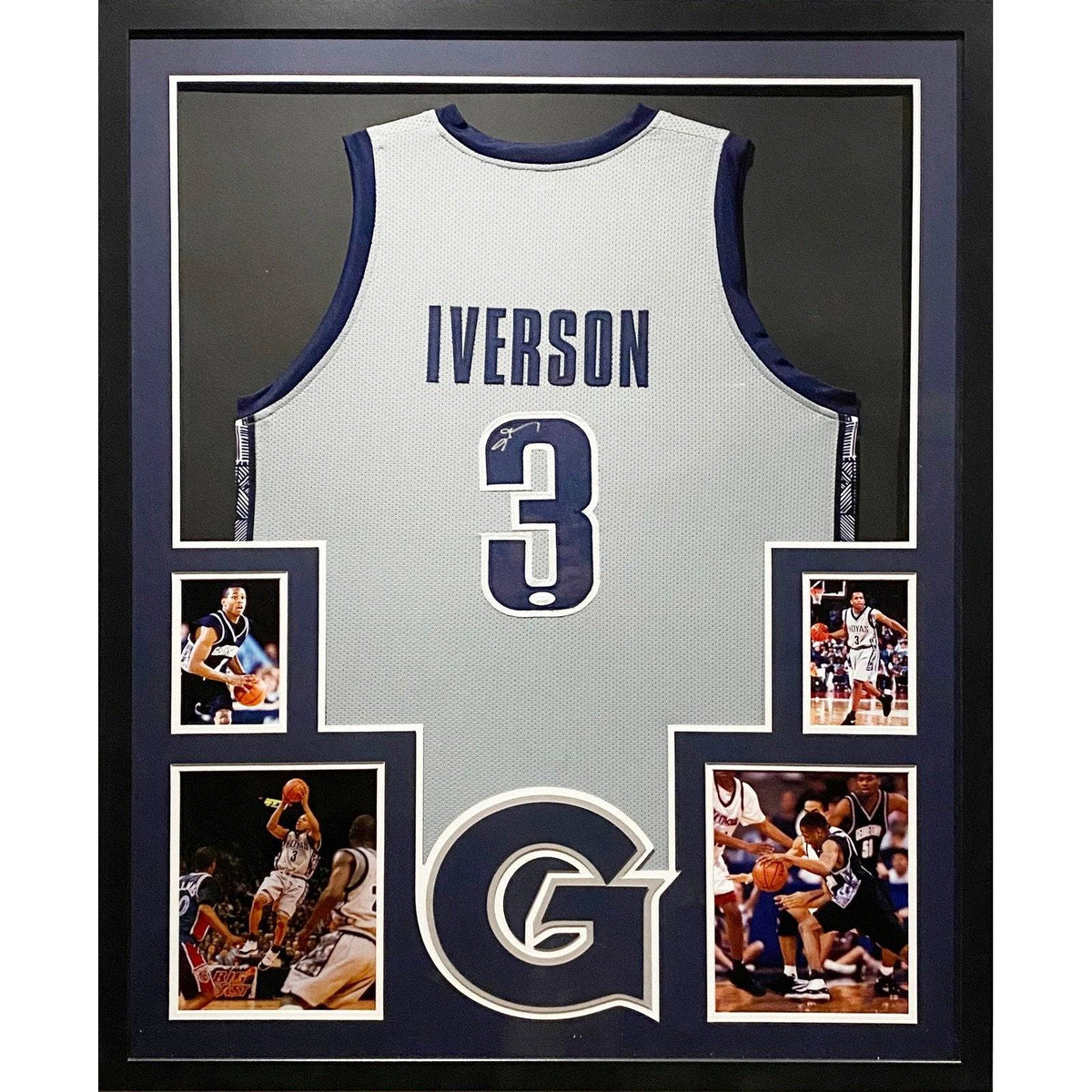Allen Iverson Framed Jersey JSA Autographed Signed Philadelphia 76ers Georgetown