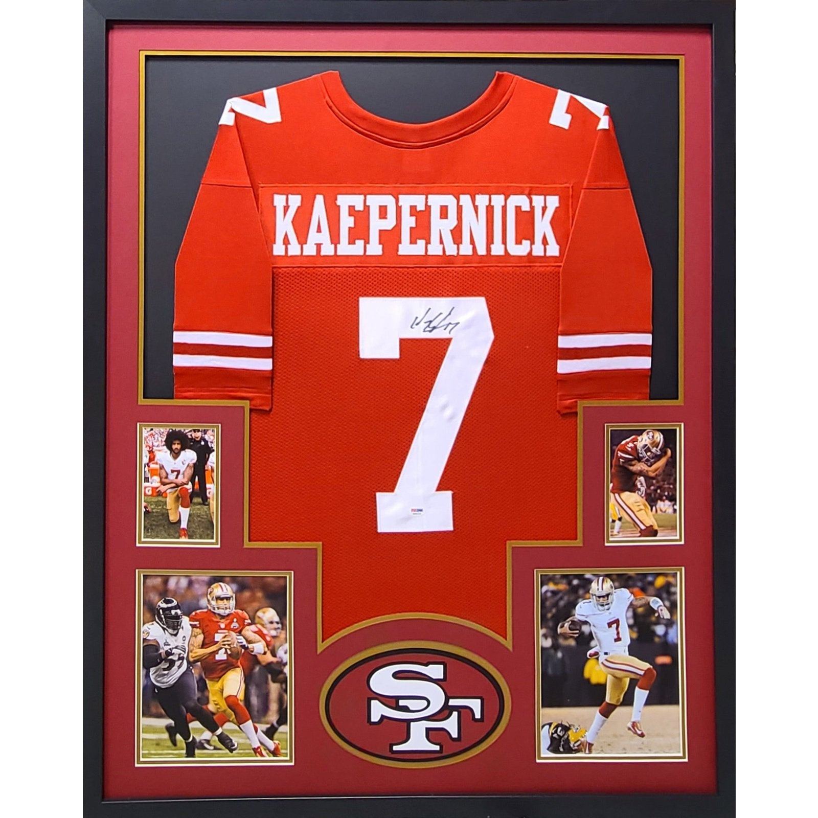 Football jersey signed by Colin Kaepernick