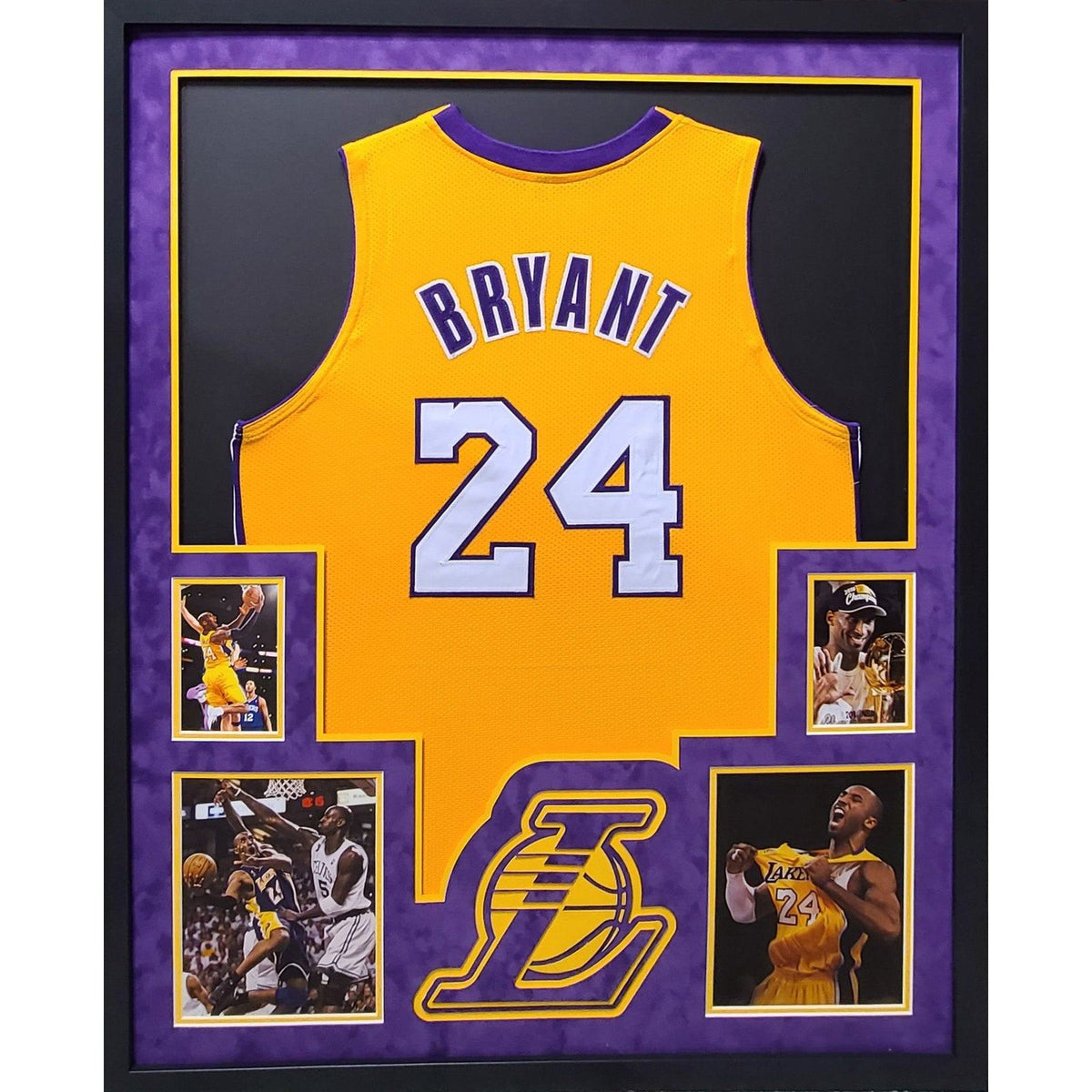 Kobe Bryant UNSIGNED Framed Jersey Los Angeles Lakers L.A. PB4