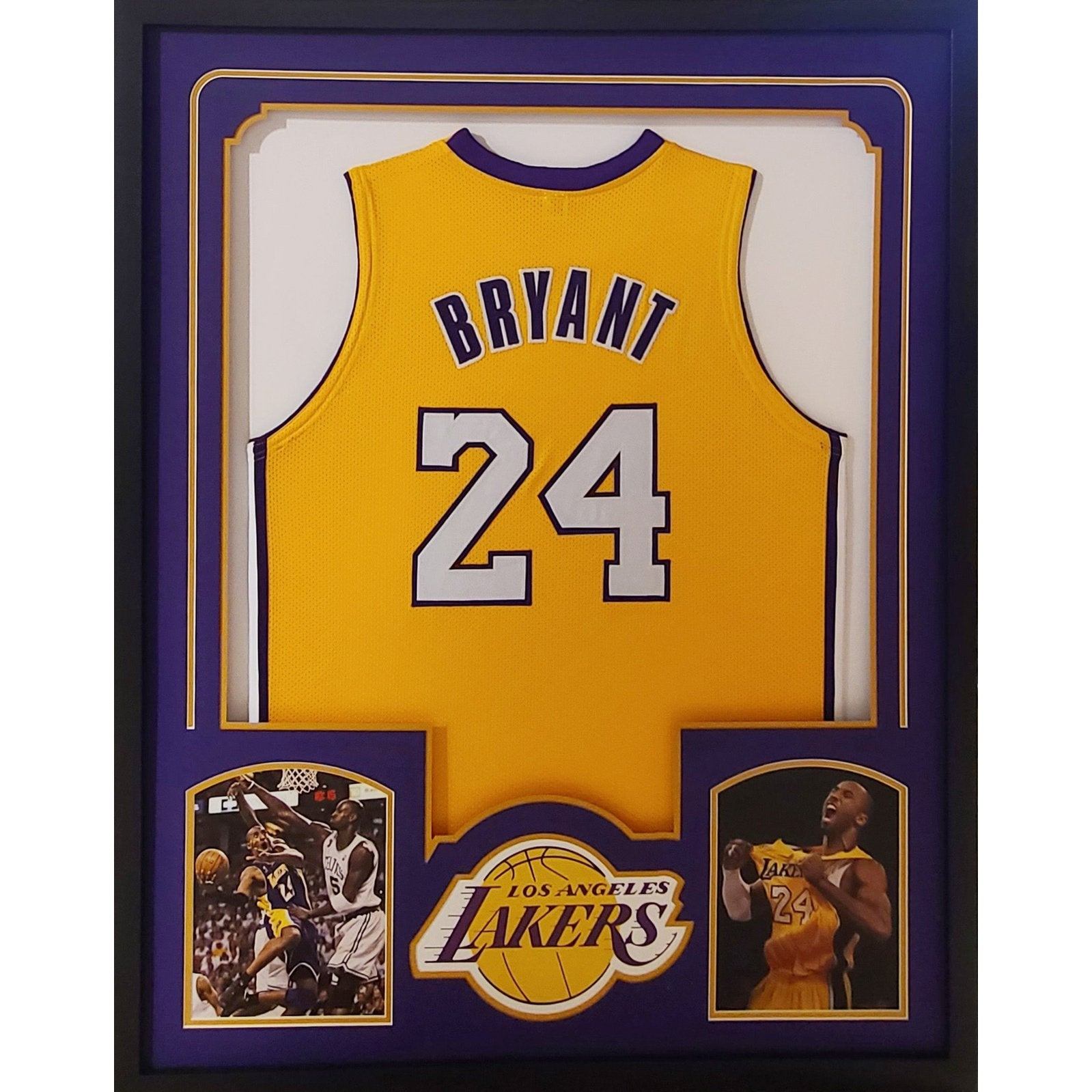 Kobe Bryant UNSIGNED LED Framed Jersey Los Angeles Lakers