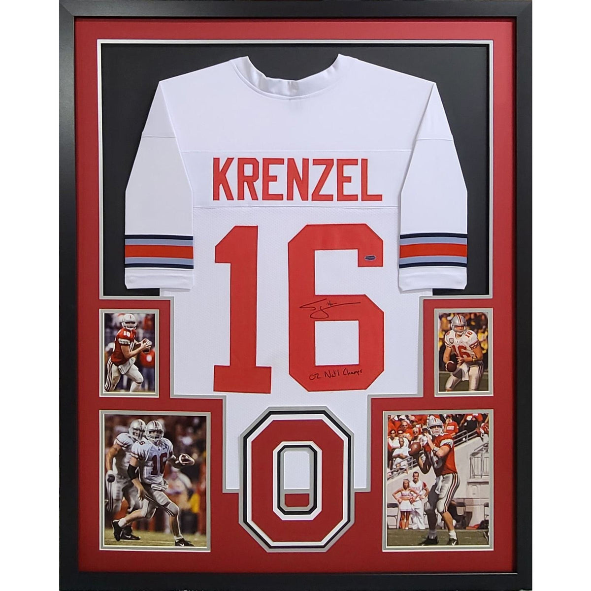 Craig Krenzel Signed Framed Jersey Playball Autographed Ohio State OSU