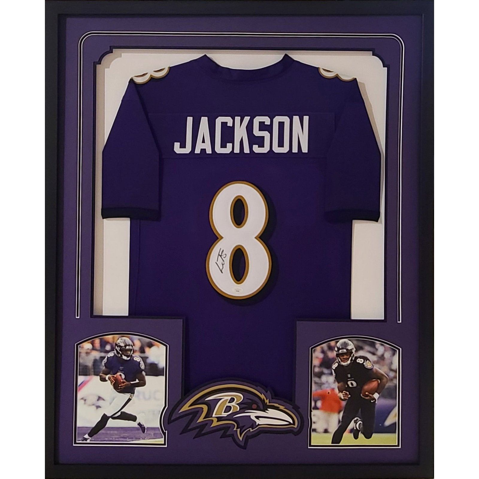Lamar Jackson LED Framed Signed Jersey JSA Autographed Baltimore Ravens