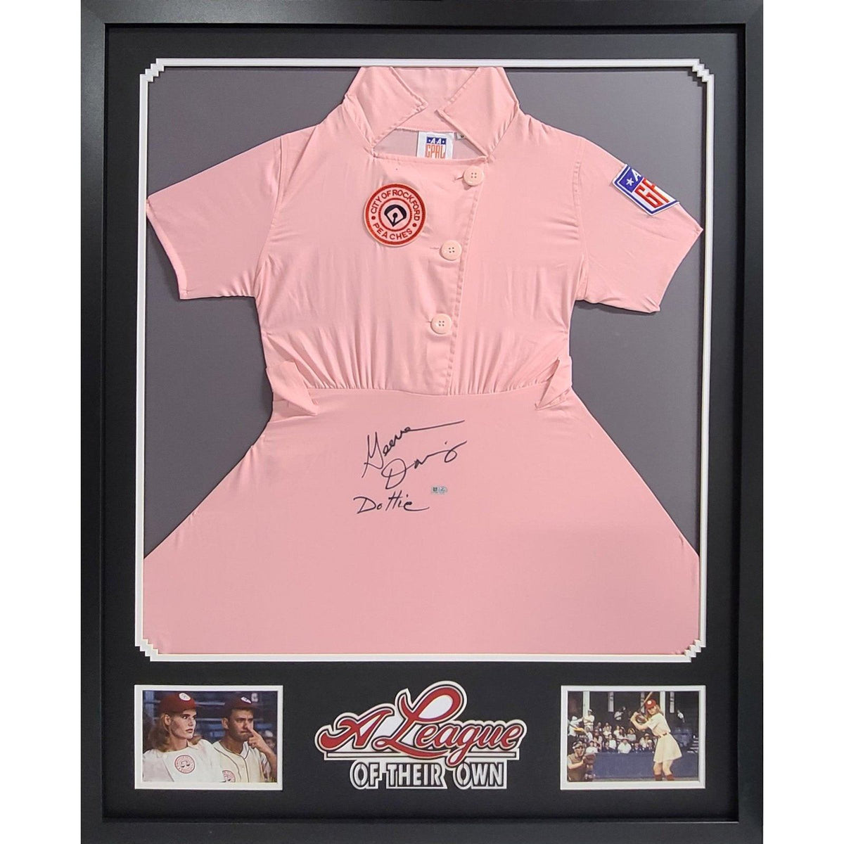 Geena Davis Signed Framed Dress A League Of Their Own MLB Authenticated