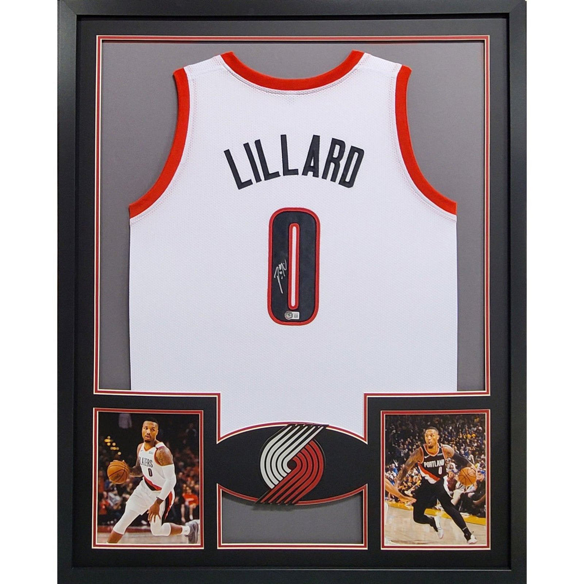 Damian Lillard Framed Signed Jersey Beckett Autographed Portland Trailblazers