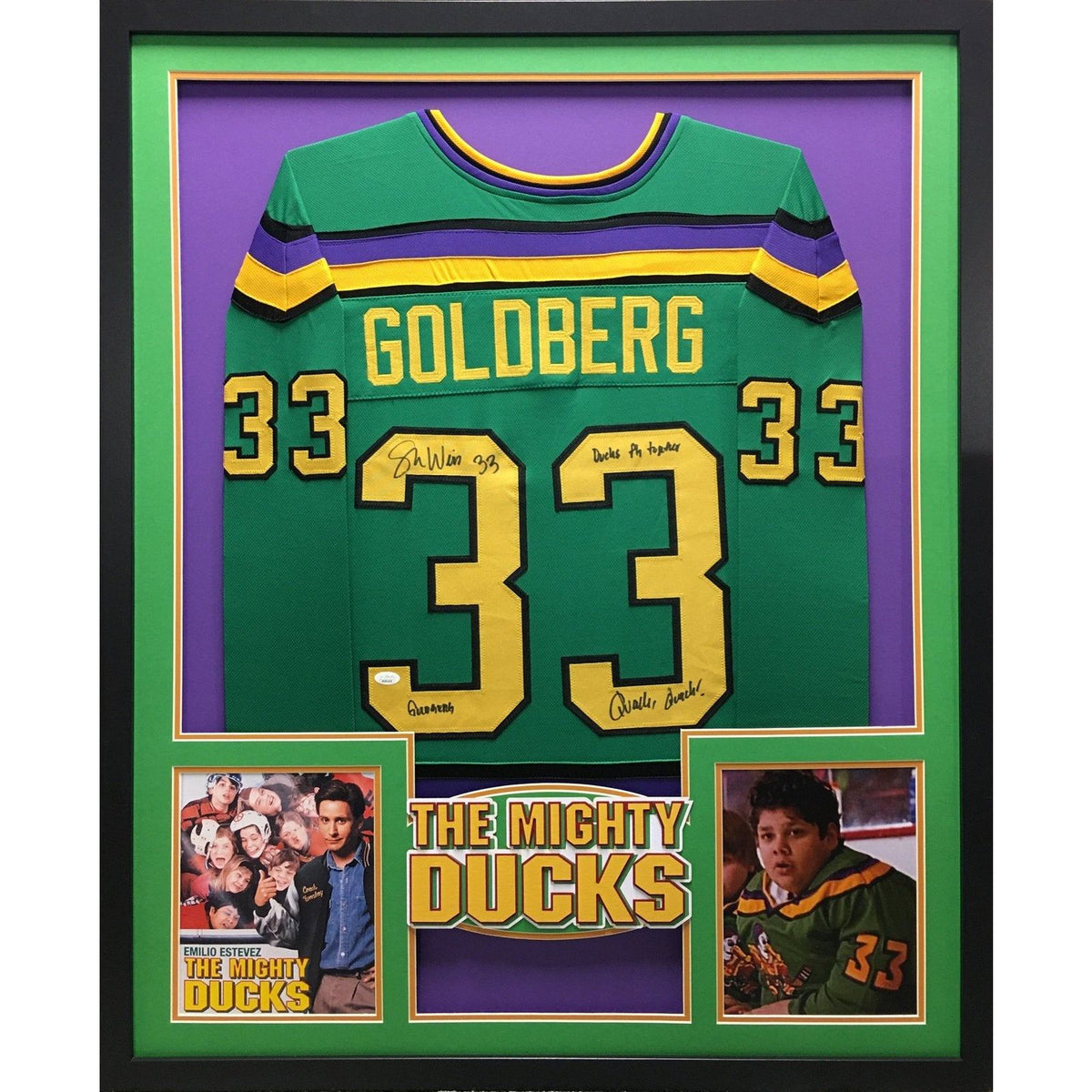 Shaun Weiss Signed Framed Jersey JSA Autographed The Mighty Ducks