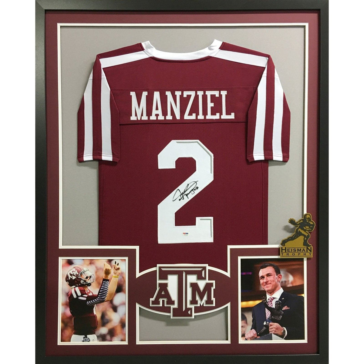 Johnny Manziel Signed Framed Jersey PSA/DNA Autographed Texas A&M
