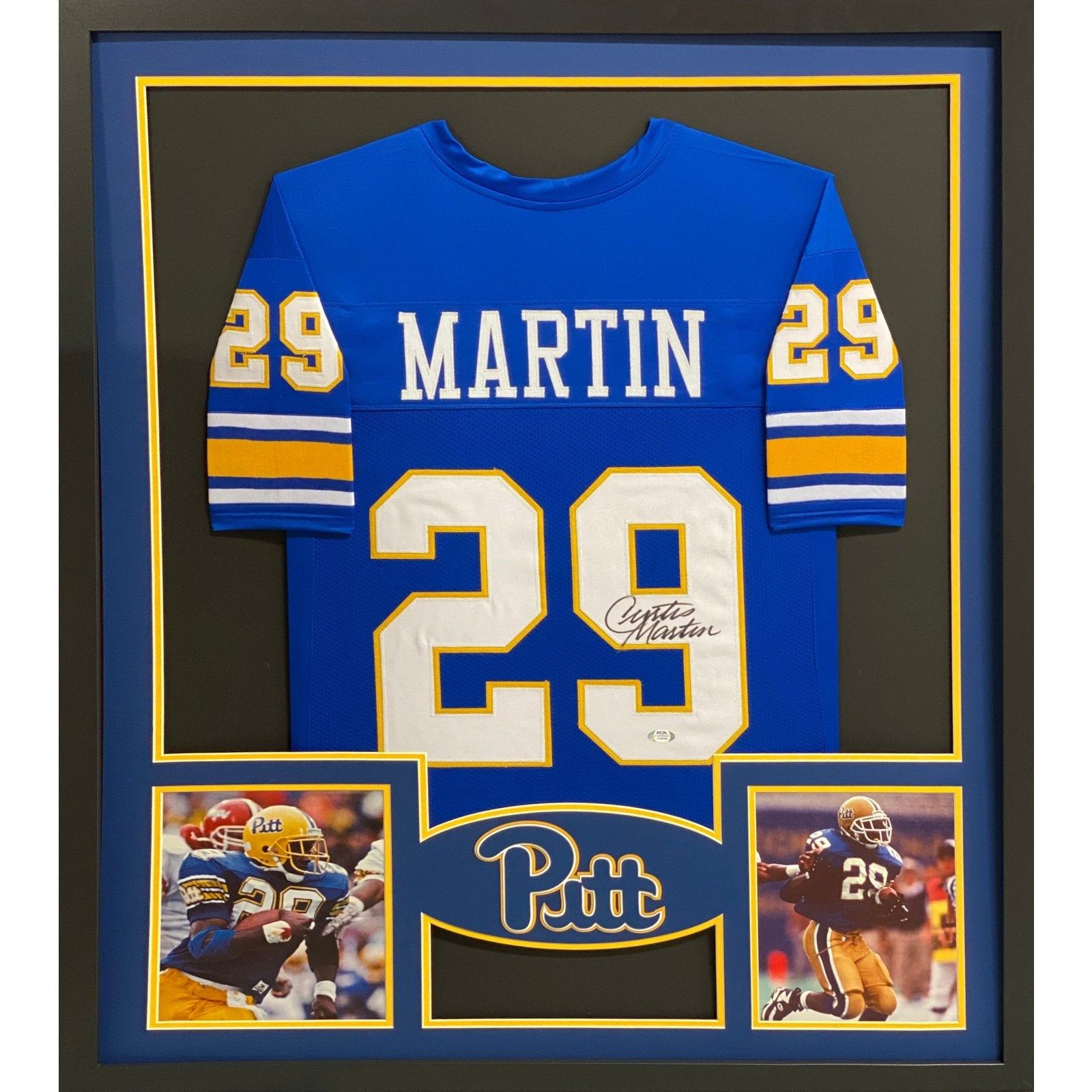 Curtis Martin Framed Jersey PSA/DNA Autographed Signed New England Pat