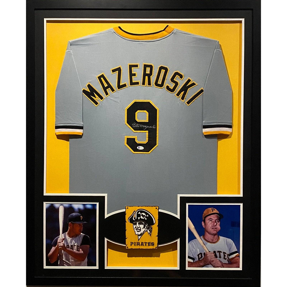 Bill Mazeroski Framed Jersey Beckett Autographed Signed Pittsburgh Pirates HOF