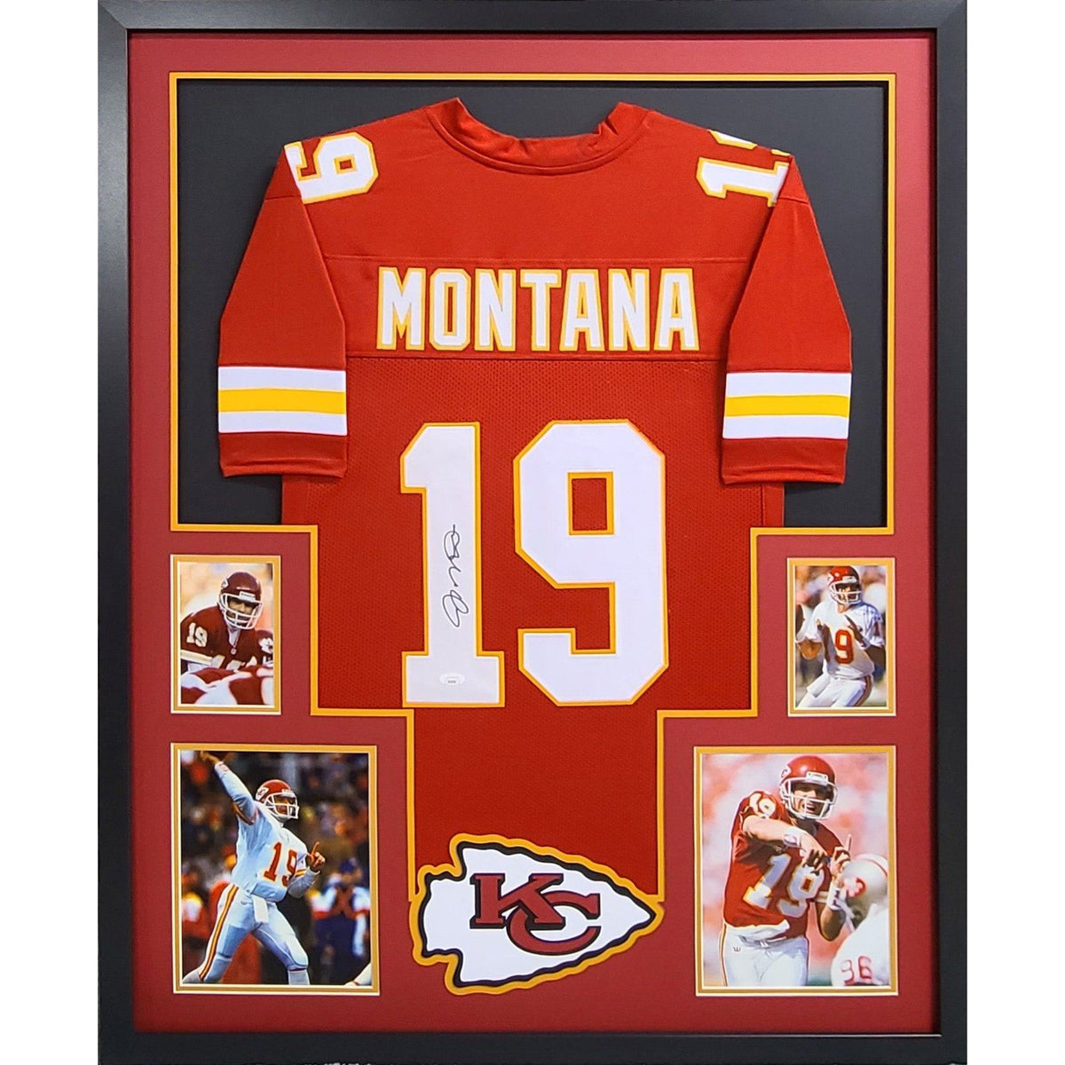 Joe Montana Framed Jersey JSA Autographed Signed Kansas City Chiefs