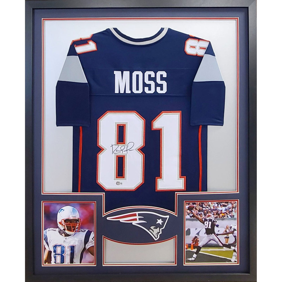 Randy Moss Framed Jersey Beckett Autographed Signed New England Patriots