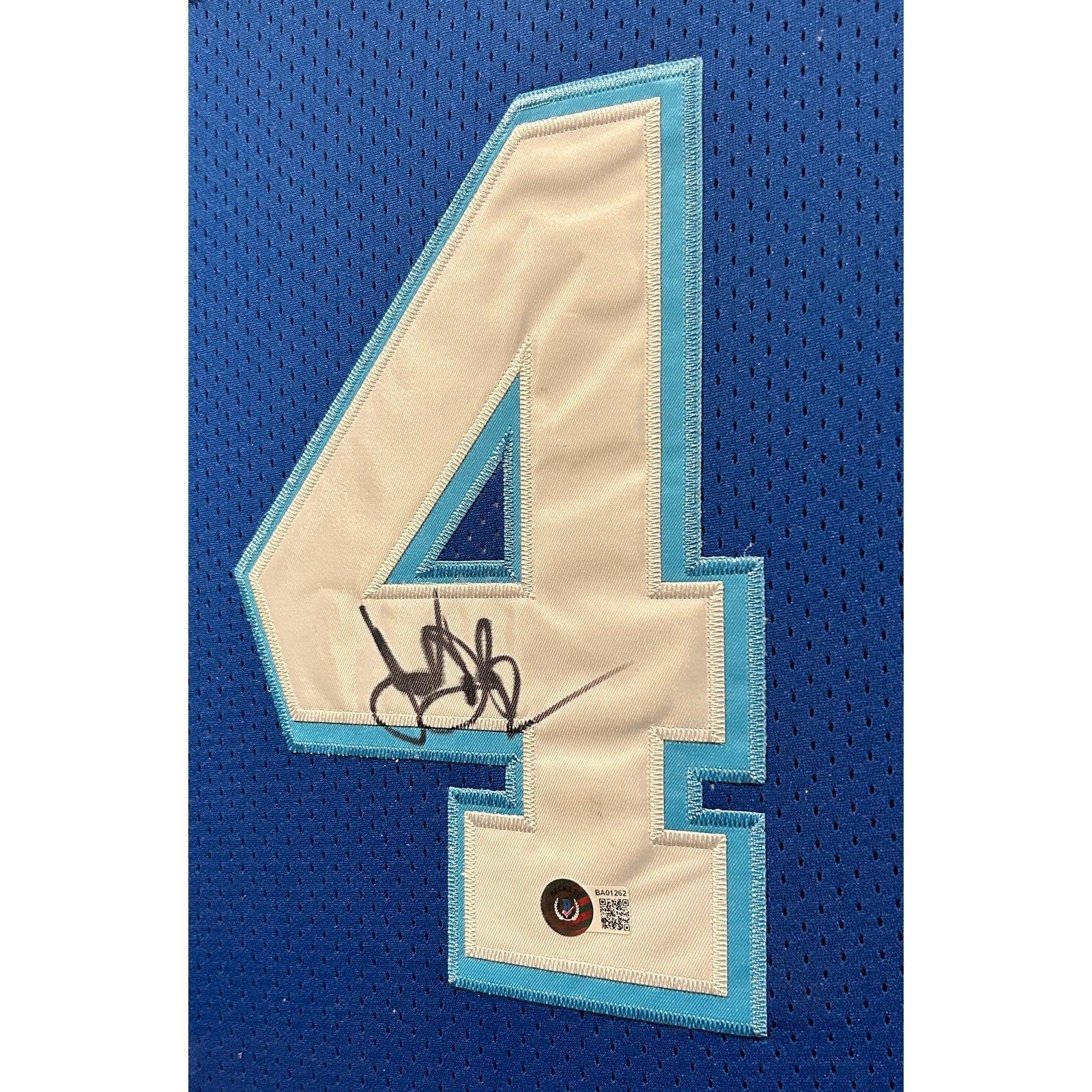 James Van Der Beek Signed Framed Varsity Blues Jersey Becket Autographed Moxon