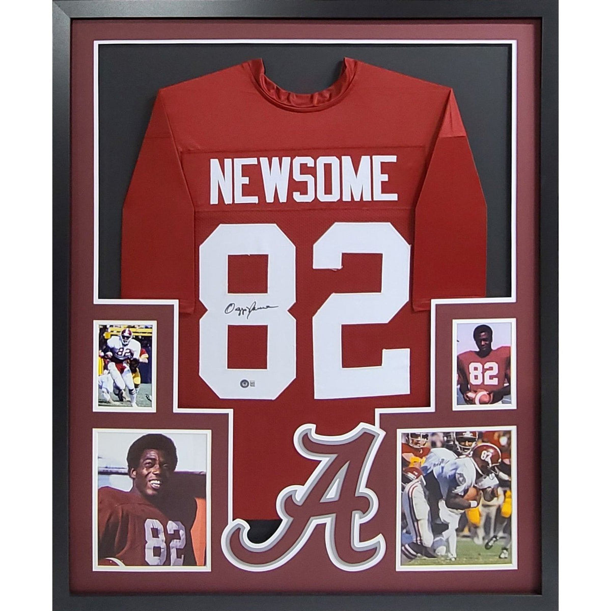 Ozzie Newsome Framed Signed Jersey Beckett Autographed Signed Alabama