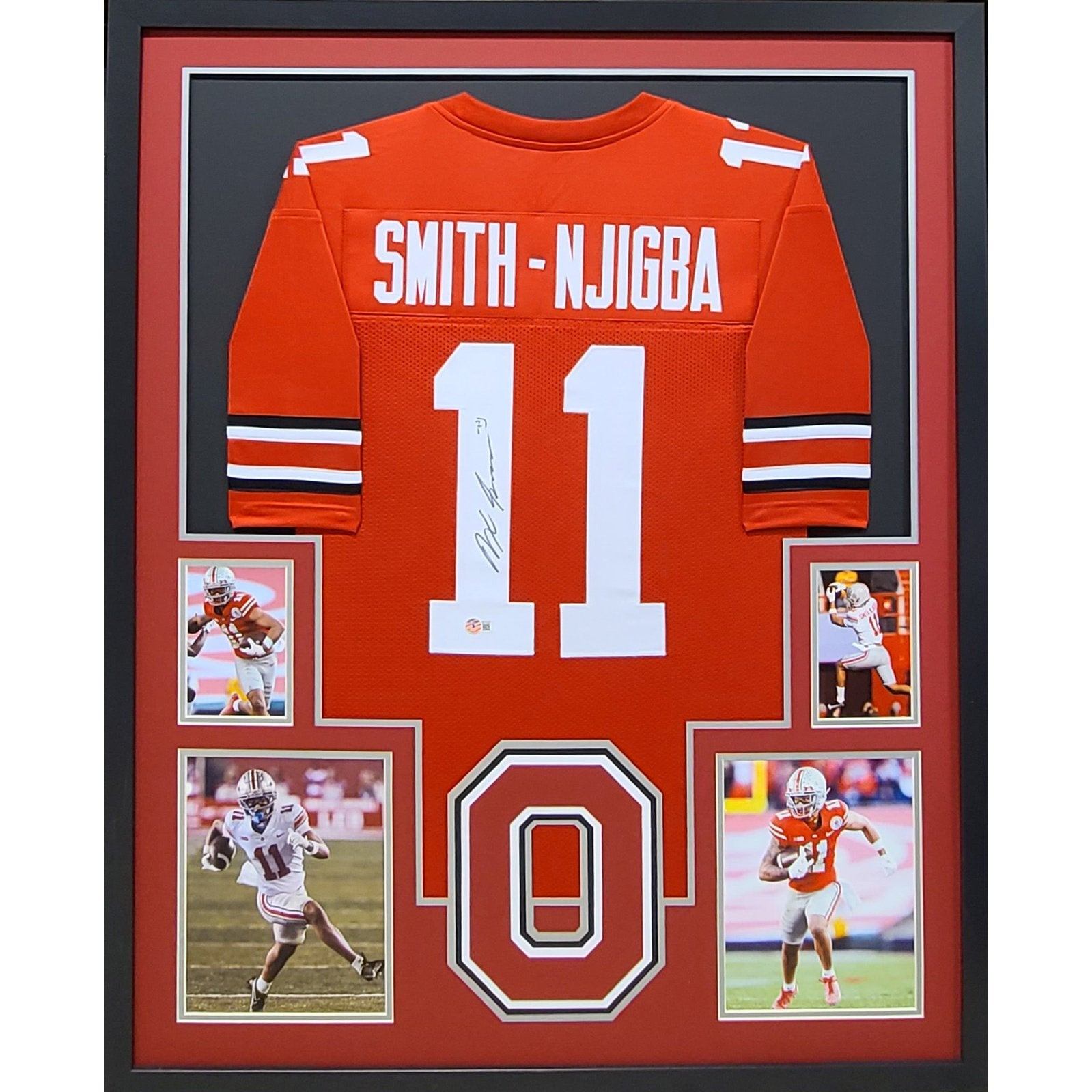 Jaxon Smith-Njigba Framed Signed Ohio State Jersey Beckett Autographed