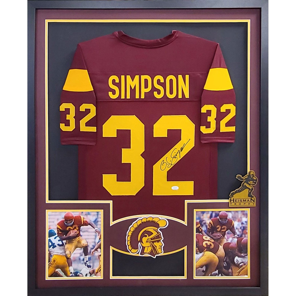 OJ Simpson Framed Jersey JSA Autographed Signed USC Southern Cal O.J.