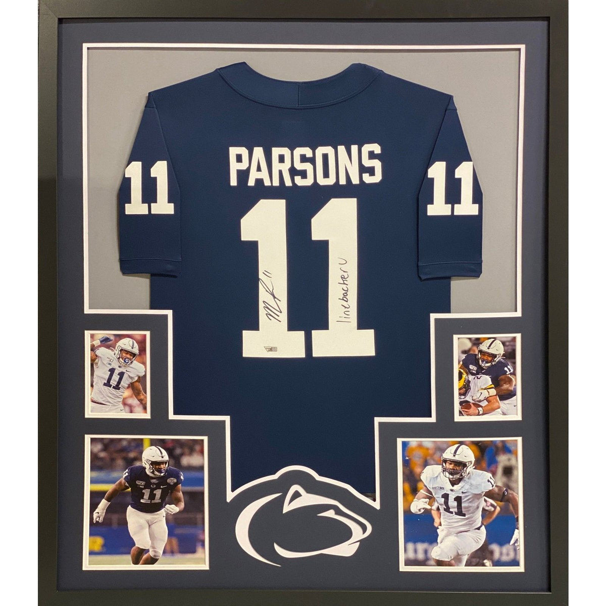 Micah Parsons Framed Signed Jersey Fanatics Autographed Penn State PSU Cowboys
