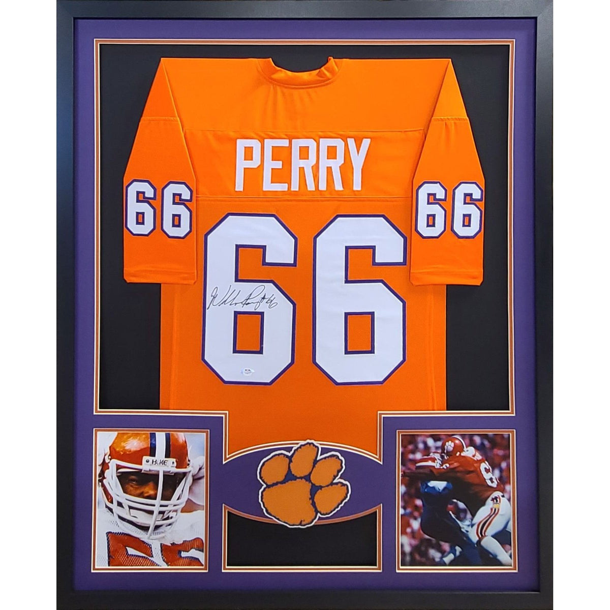 William "Fridge" Perry Framed Signed Jersey PSA/DNA Autographed Clemson Bears