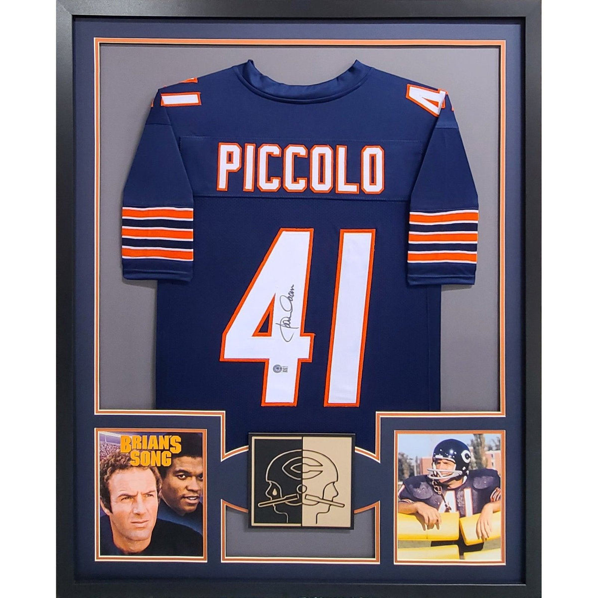 James Caan Signed Framed Brian's Song Jersey Autographed Beckett Piccolo