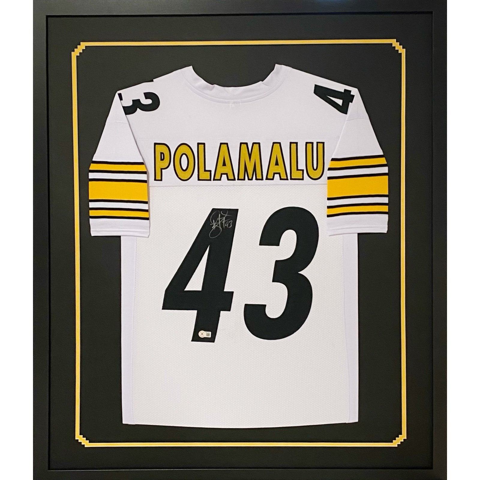 Troy Polamalu Autographed and Framed Black Steelers Jersey