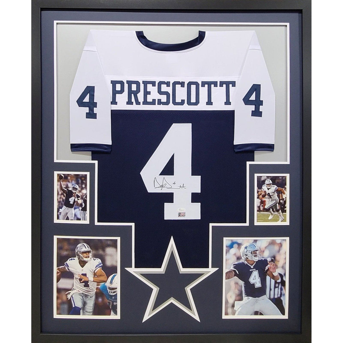 Dak Prescott Framed Signed Jersey JSA Autographed Dallas Cowboys