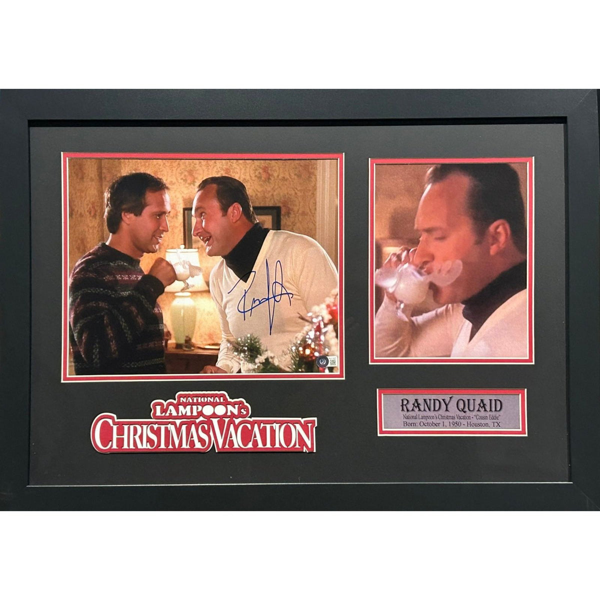 Randy Quaid Framed 11x14 Beckett Autographed Signed Christmas Vacation