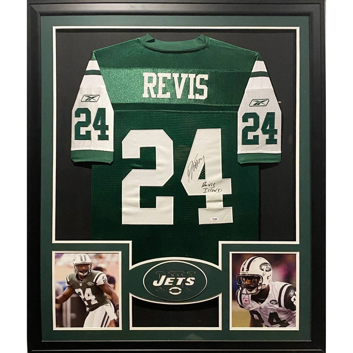 Darrelle Revis Framed Jersey PSA/DNA Autographed Signed New York Jets Pitt