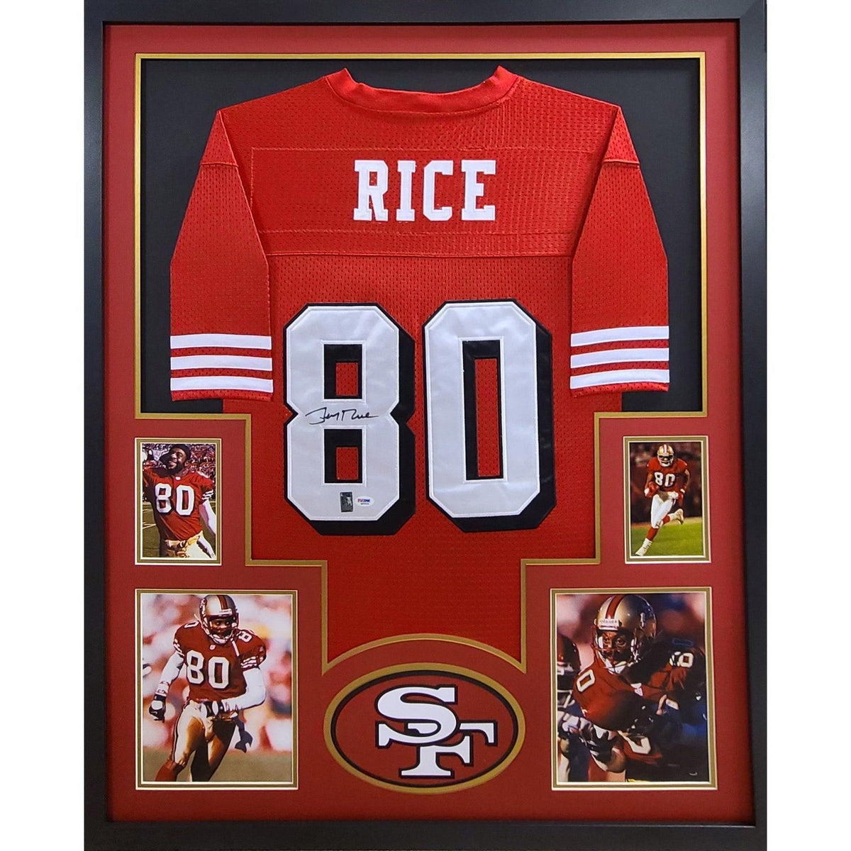 Jerry Rice Signed Framed Jersey PSA/DNA Autographed San Francisco 49ers