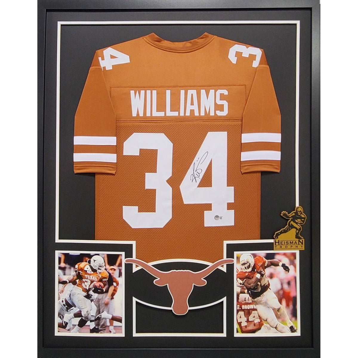 Ricky Williams Framed Signed Jersey Beckett Autographed Texas Longhorns