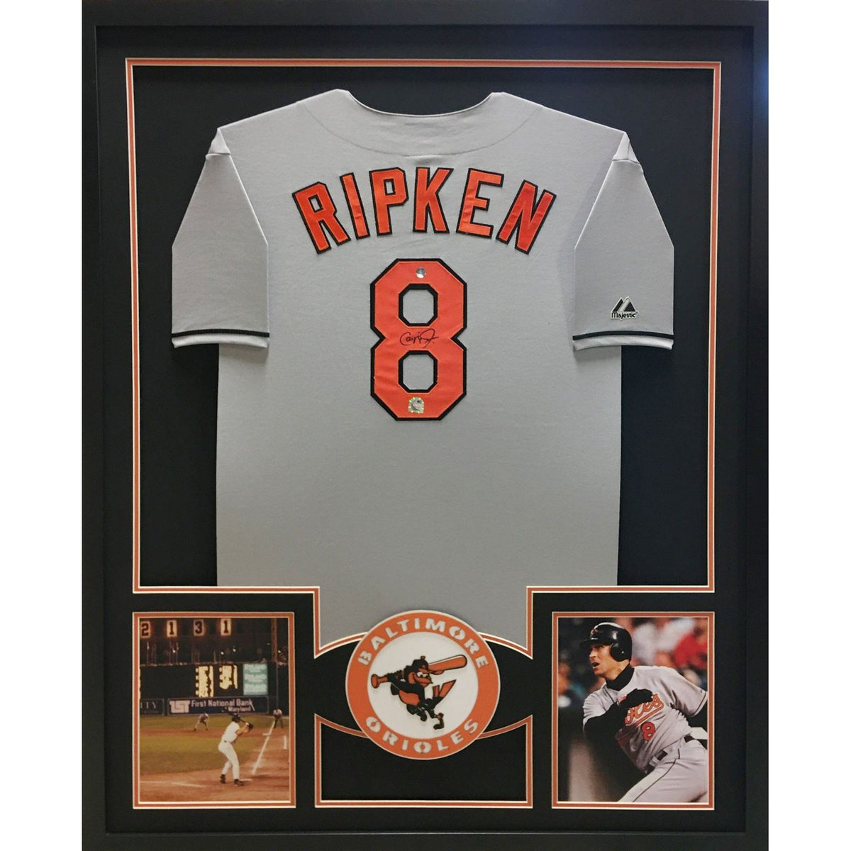 Cal Ripken Framed Jersey MLB Authenticated Autographed Signed Baltimore Orioles