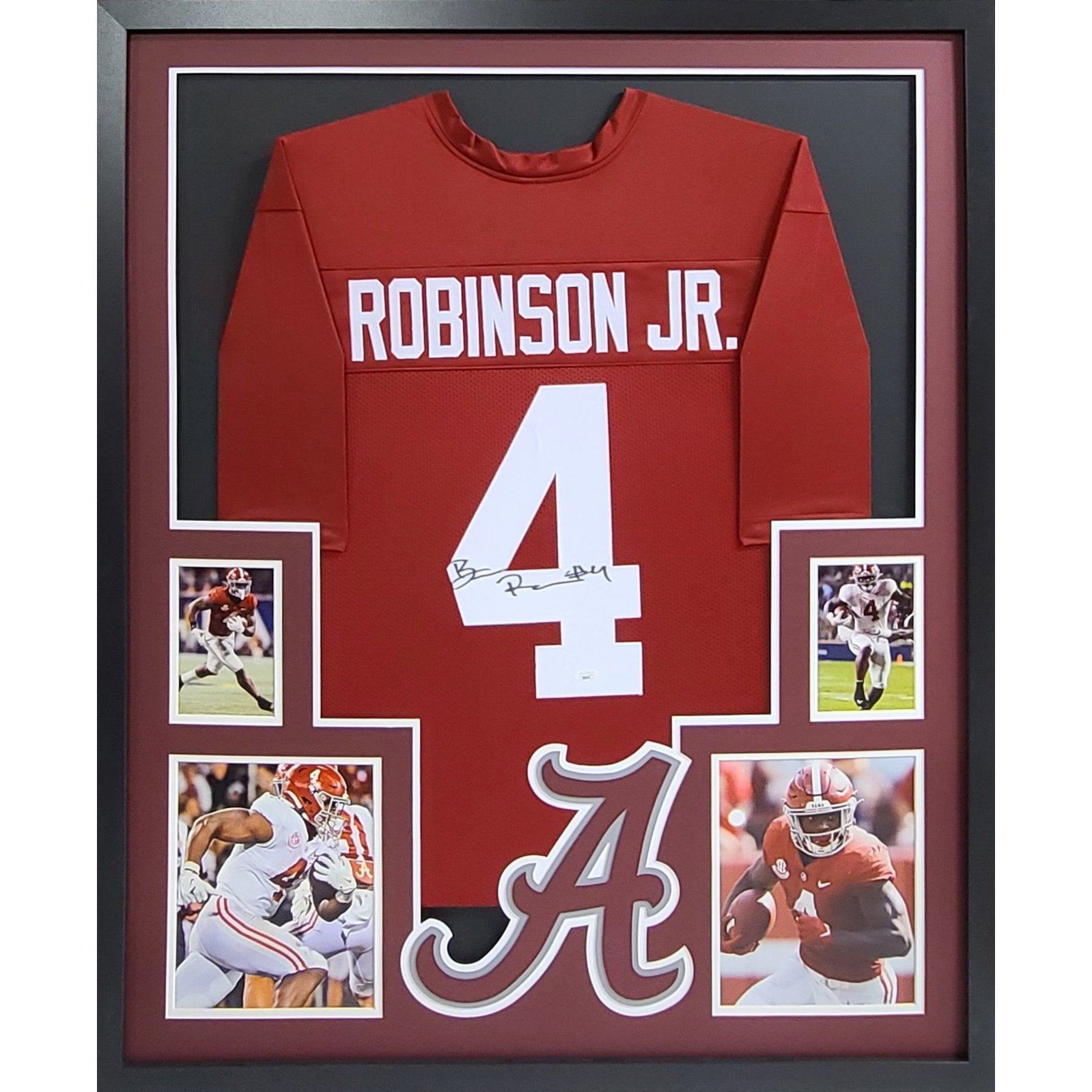Brian Robinson Jr. Signed Framed Jersey JSA Autographed Alabama
