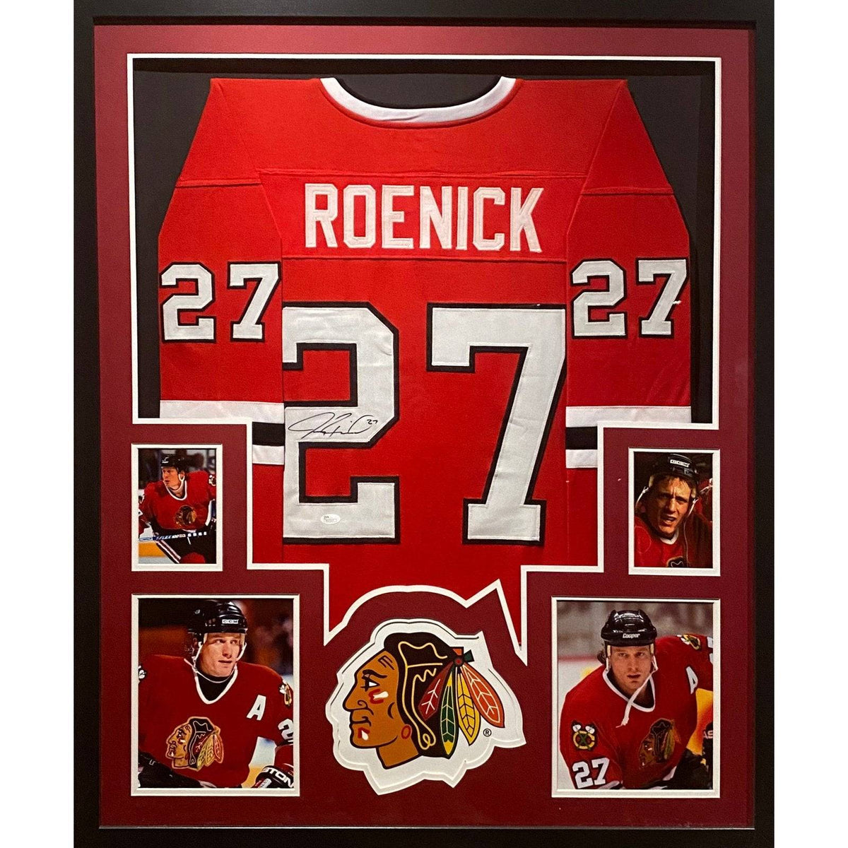 Jeremy Roenick Framed Jersey JSA Autographed Signed Chicago Blackhawks