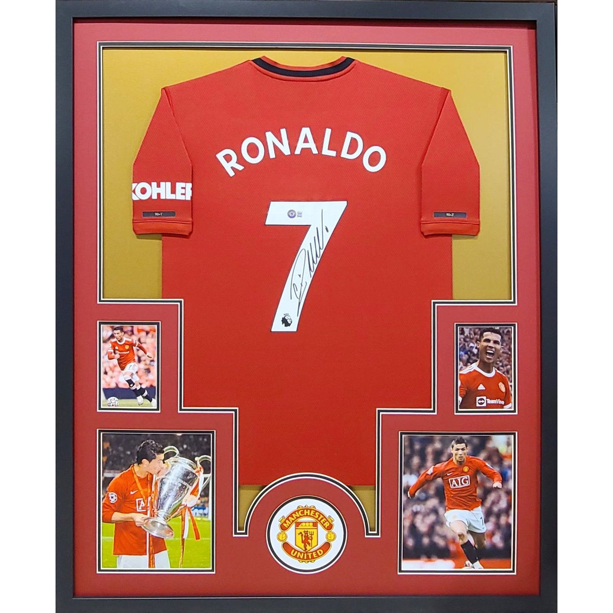 Cristiano Ronaldo Framed Signed Jersey Beckett Autographed Manchester United