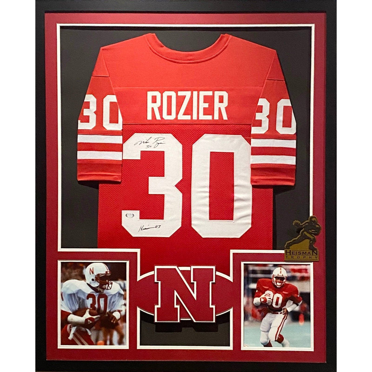 Mike Rozier Framed Signed Jersey PSA/DNA Autographed Nebraska