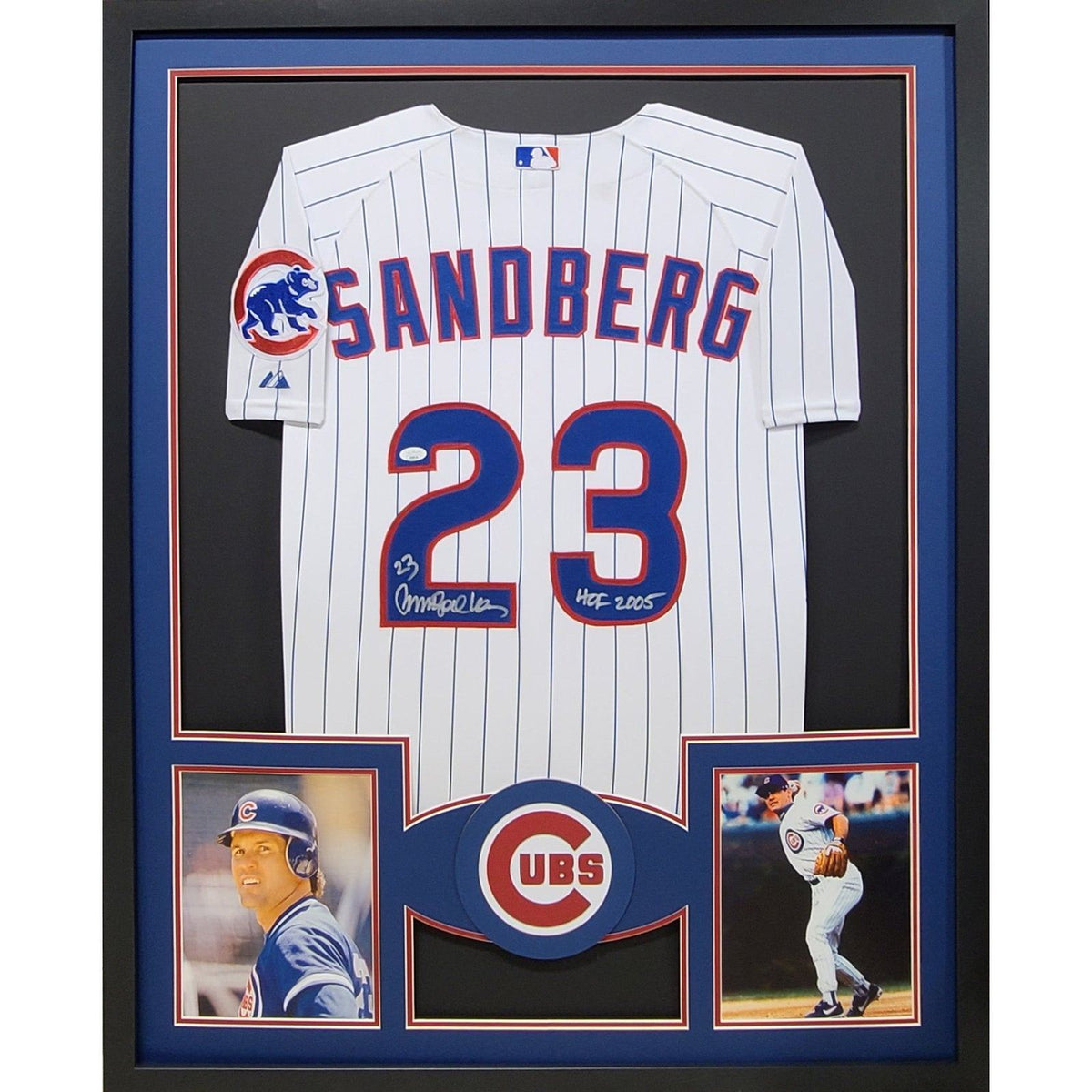 Ryne Sandberg Framed Signed Jersey JSA Autographed Chicago Cubs