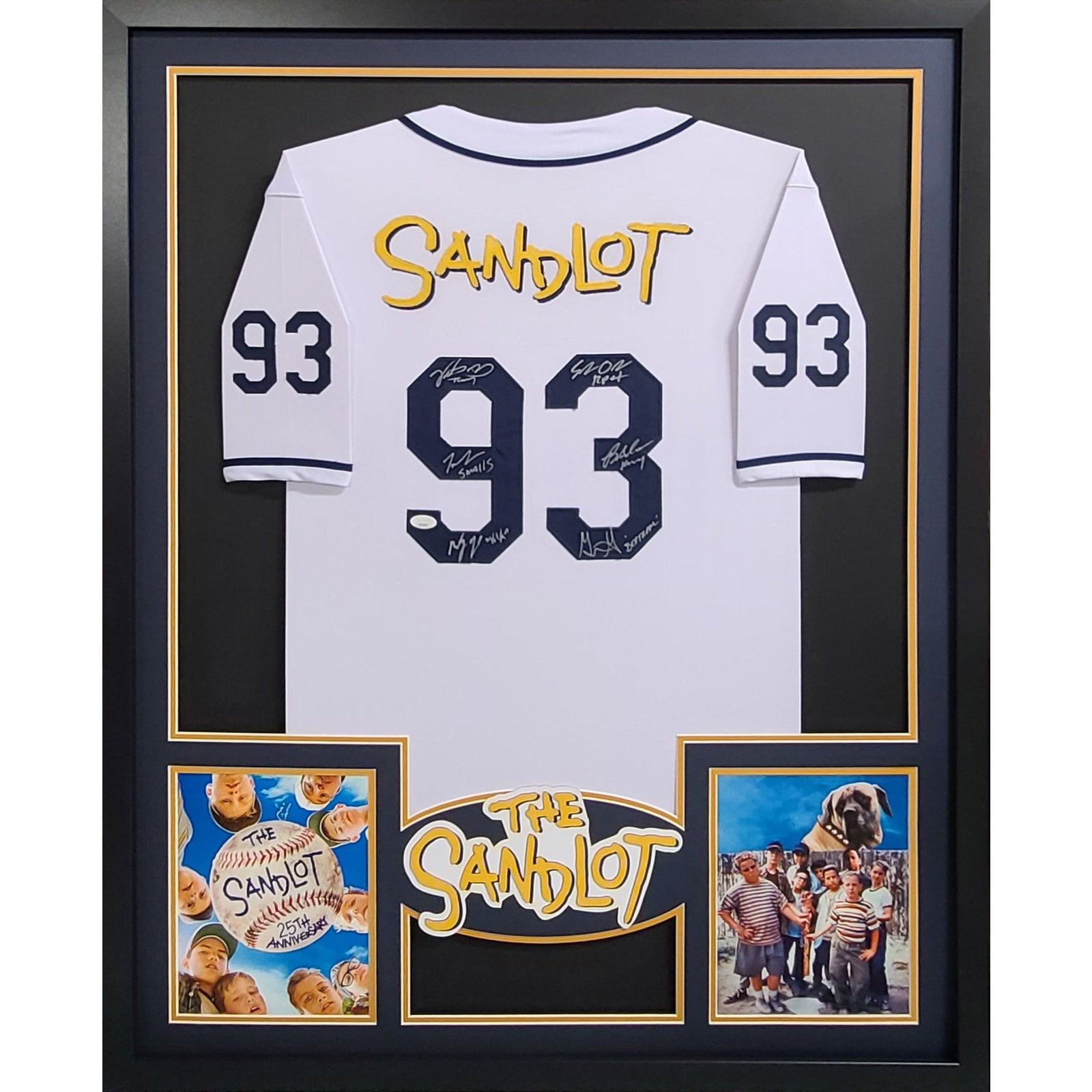 The Sandlot Jersey Signed by (6) with Grant Gelt, Shane